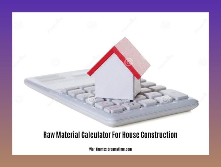Raw Material Calculator for House Construction Optimizing Ordering and