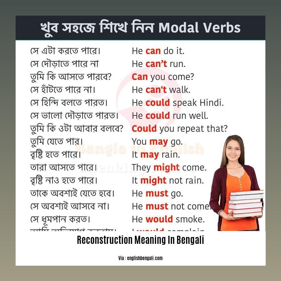 reconstruction meaning in bengali