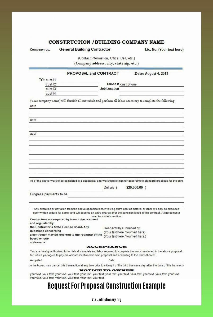 request for proposal construction example