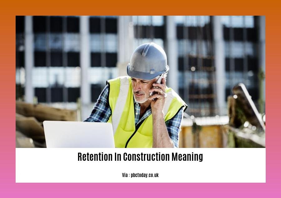 retention in construction meaning