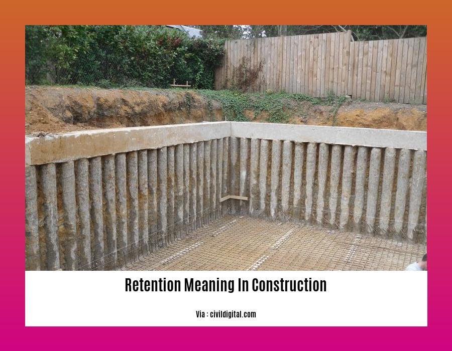 retention meaning in construction