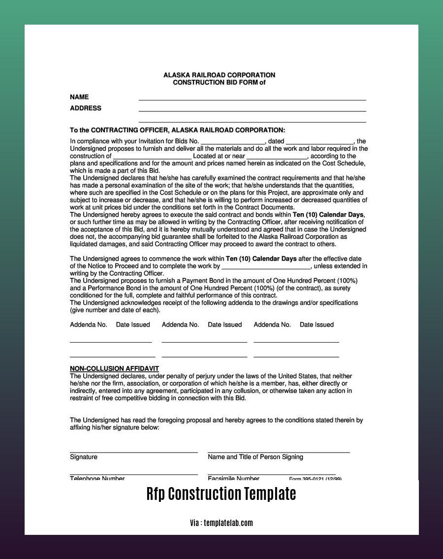rfp construction template