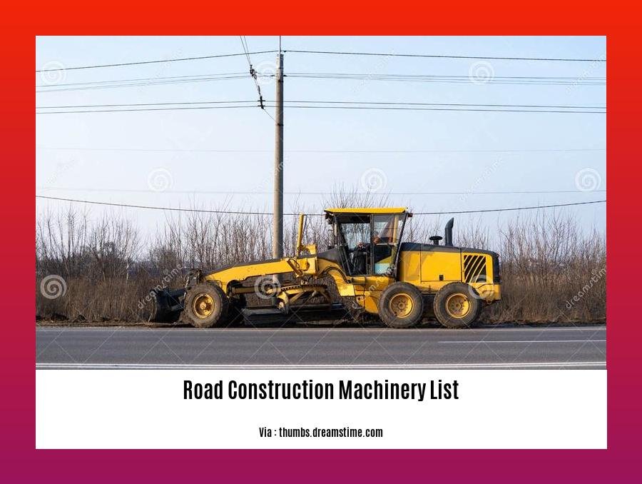 road construction machinery list
