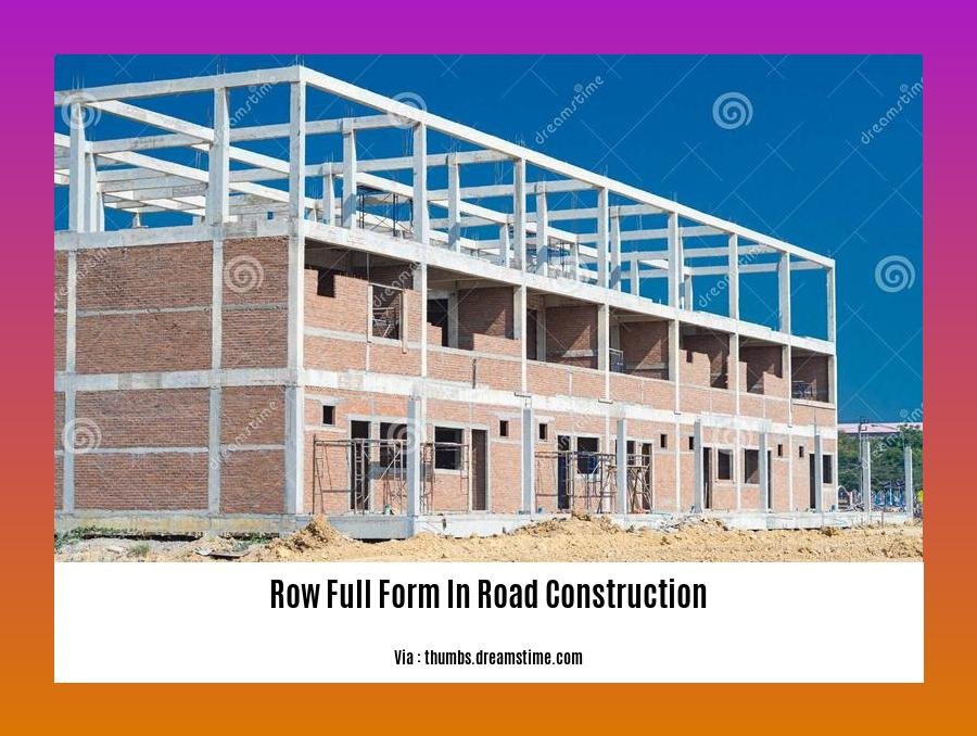 row full form in road construction