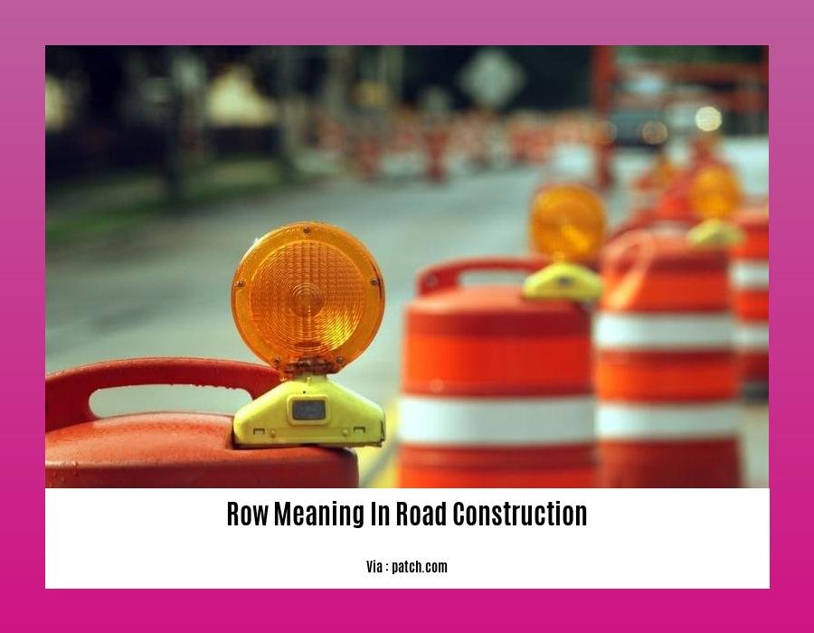 row meaning in road construction