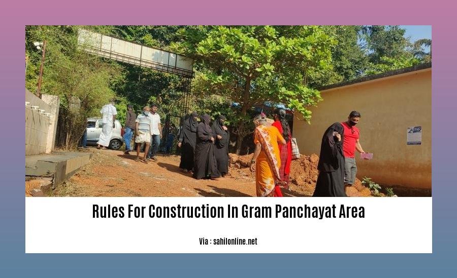 rules for construction in gram panchayat area