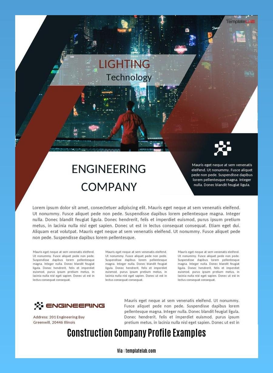 construction company profile examples