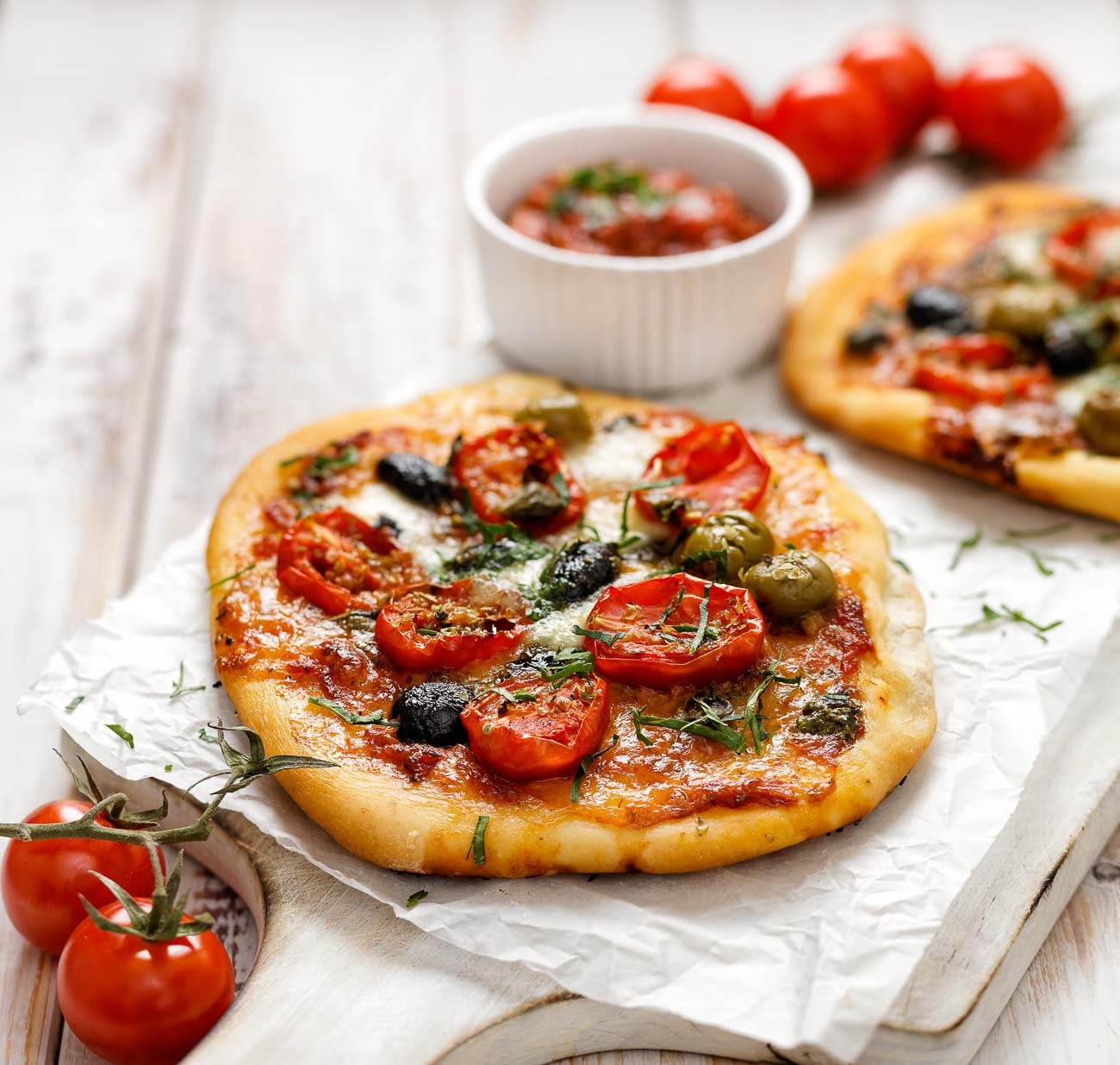baking homemade pizza in convection oven