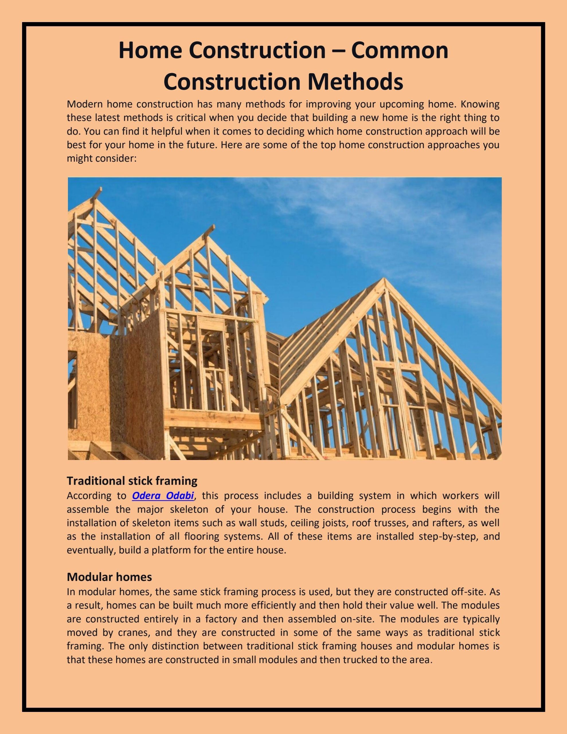 home construction methods