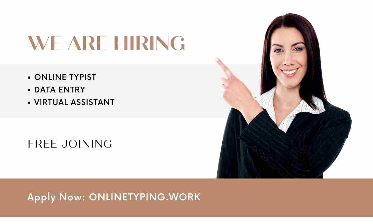 typing work from home in india