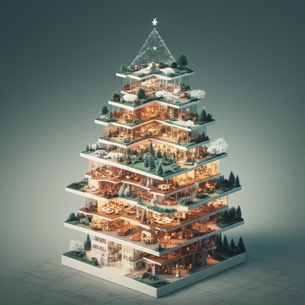 Rustic Christmas color palette inspiration featuring natural tones and textures.