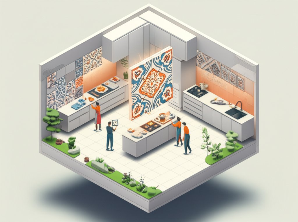 Stylish ceramic tile backsplash ideas for modern kitchen remodel.