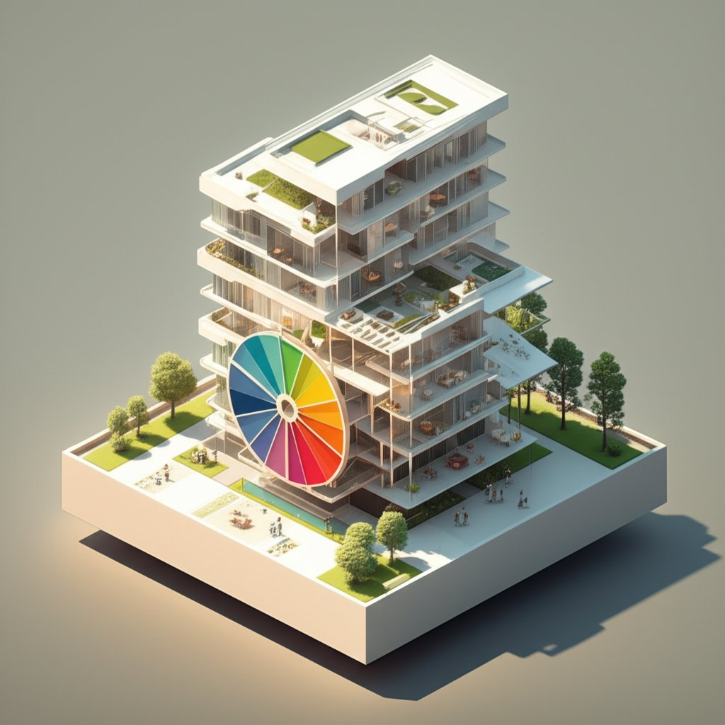 Color theory guide: Style, contrast, and complementary color palette selection.