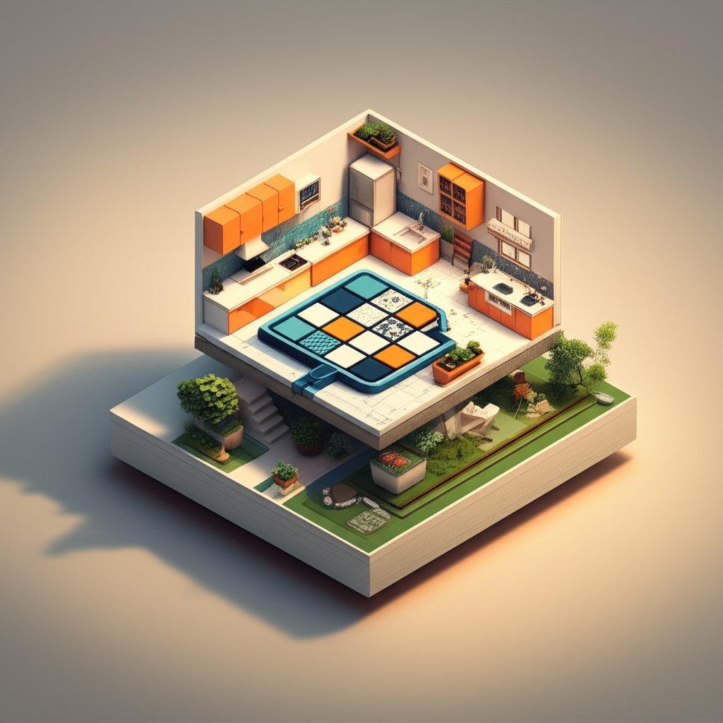 Colorful textured backsplash tile adds visual interest and elevates kitchen design.