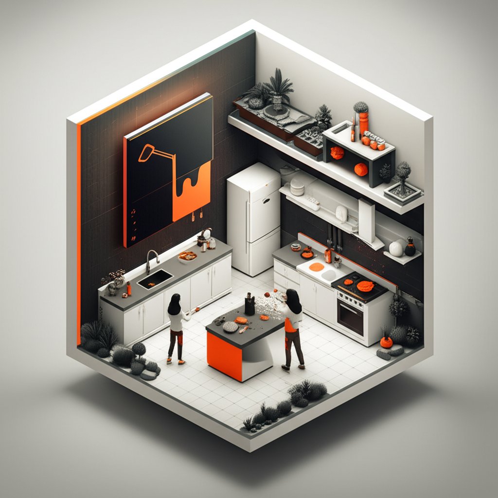 Dark kitchen backsplash: Dramatic, modern design creating depth and visual interest.