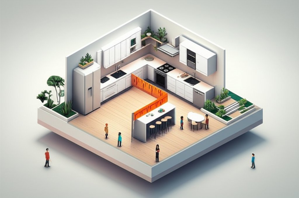 Kitchen island size and layout guide for finding the perfect fit.