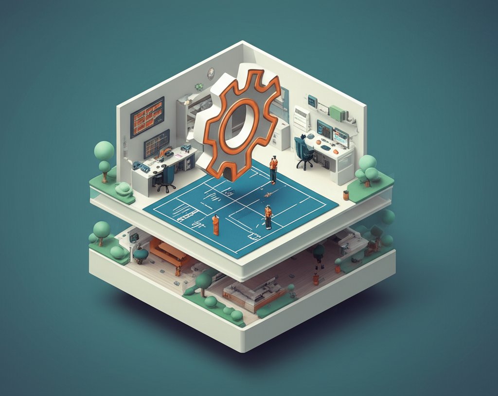 Efficient workspace design optimizing workflow and productivity.