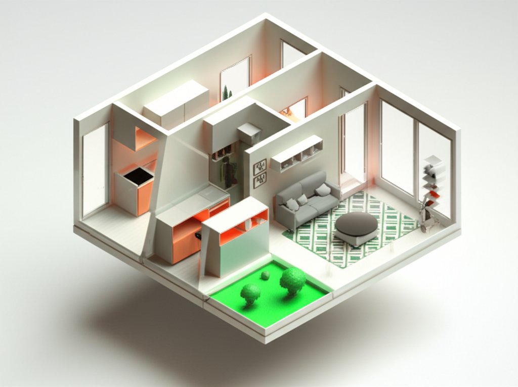 Studio kitchen layout ideas, separating living space effectively, small apartment design.