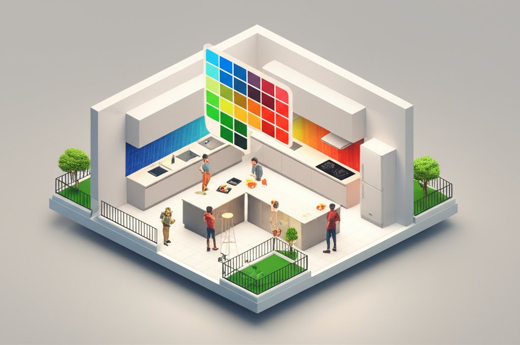 Backsplash color impact: Kitchen design, style, mood, and visual interest.