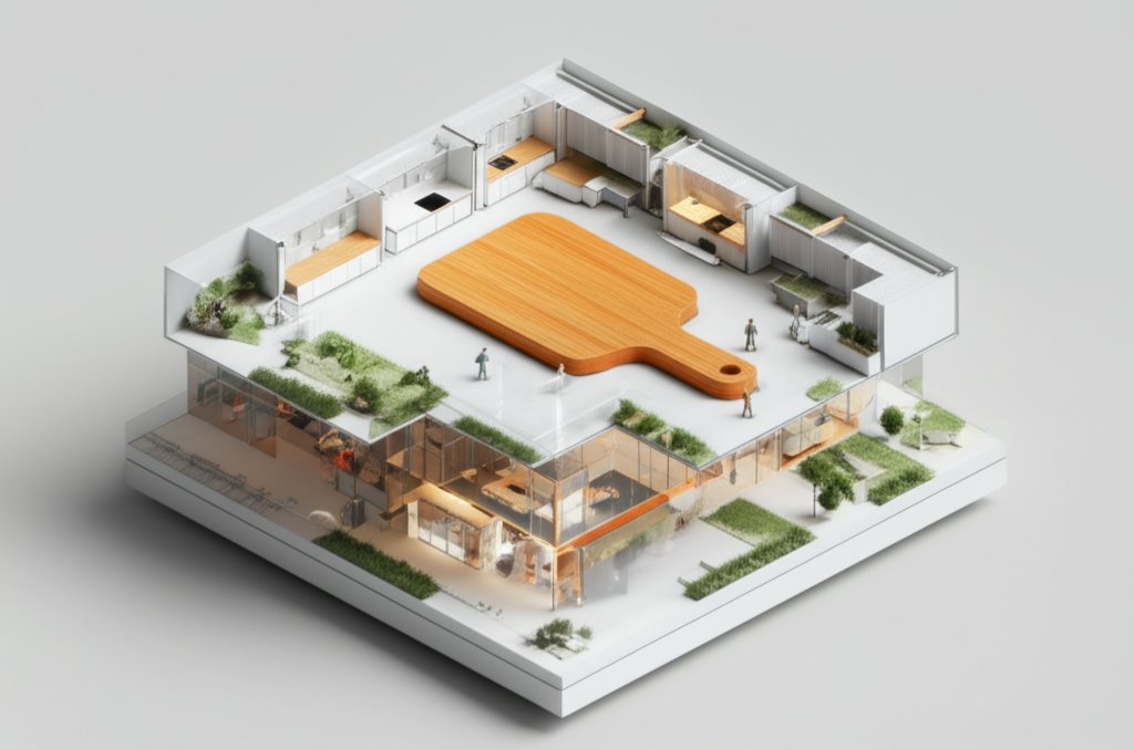 White kitchen cabinets with warm butcher block countertops, creating a bright, inviting space.