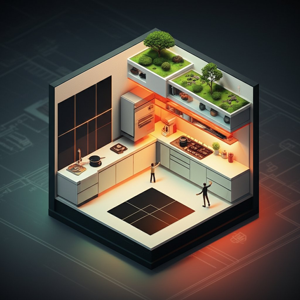 Sleek black backsplash tile: Modern kitchen design, durable, easy to clean.