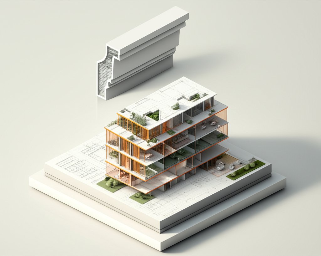 Detailed anatomy of classic product housing and decorative trim components.