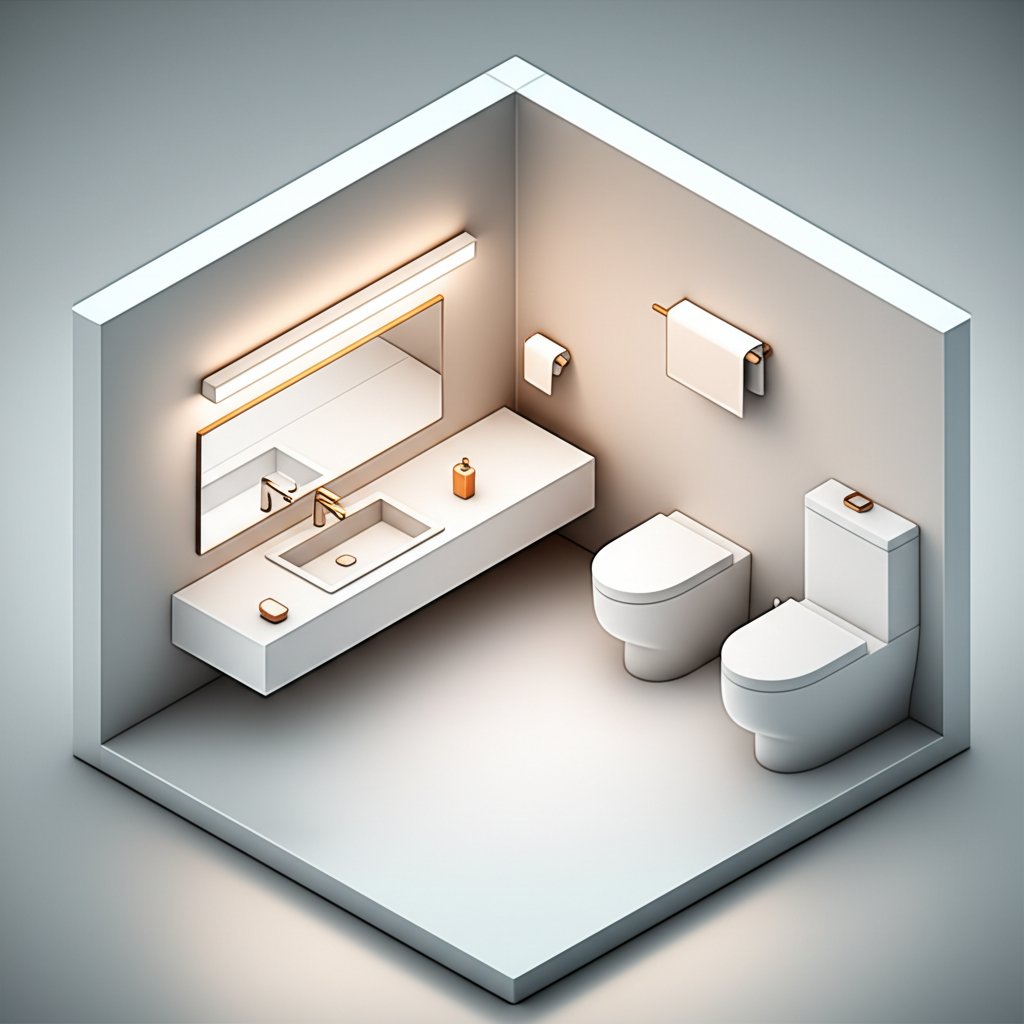 Sleek LED bathroom light bar for modern vanity lighting.