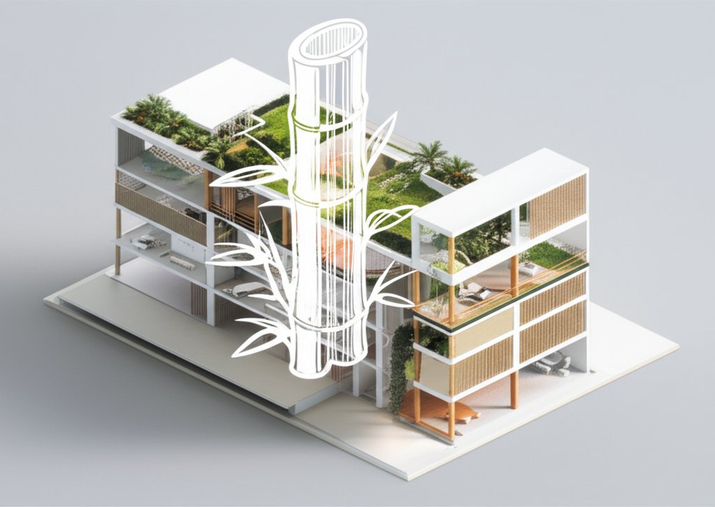 Bamboo's practical genius: moisture-resistant, durable material for humid spaces.