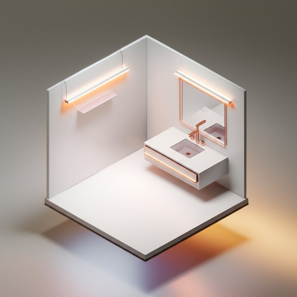 Sleek contemporary bathroom vanity lights with modern LED design.