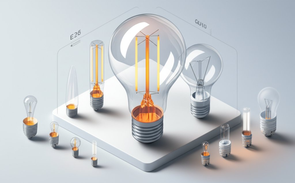 Practical guide to light bulb shapes, bases, and features for optimal lighting.