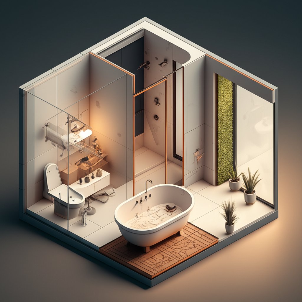 Luxurious two person soaking tub for a relaxing, romantic bath.